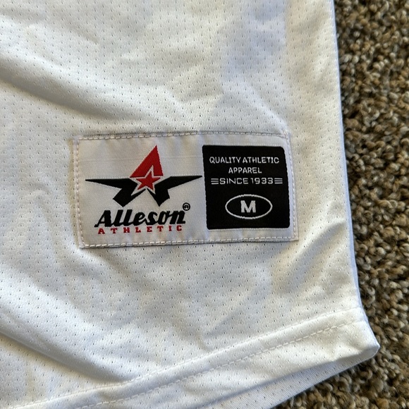 Alleson Athletic LEARFIELD White Baseball Jersey Men's Medium Shirt 50 yr Specia - Picture 2 of 9